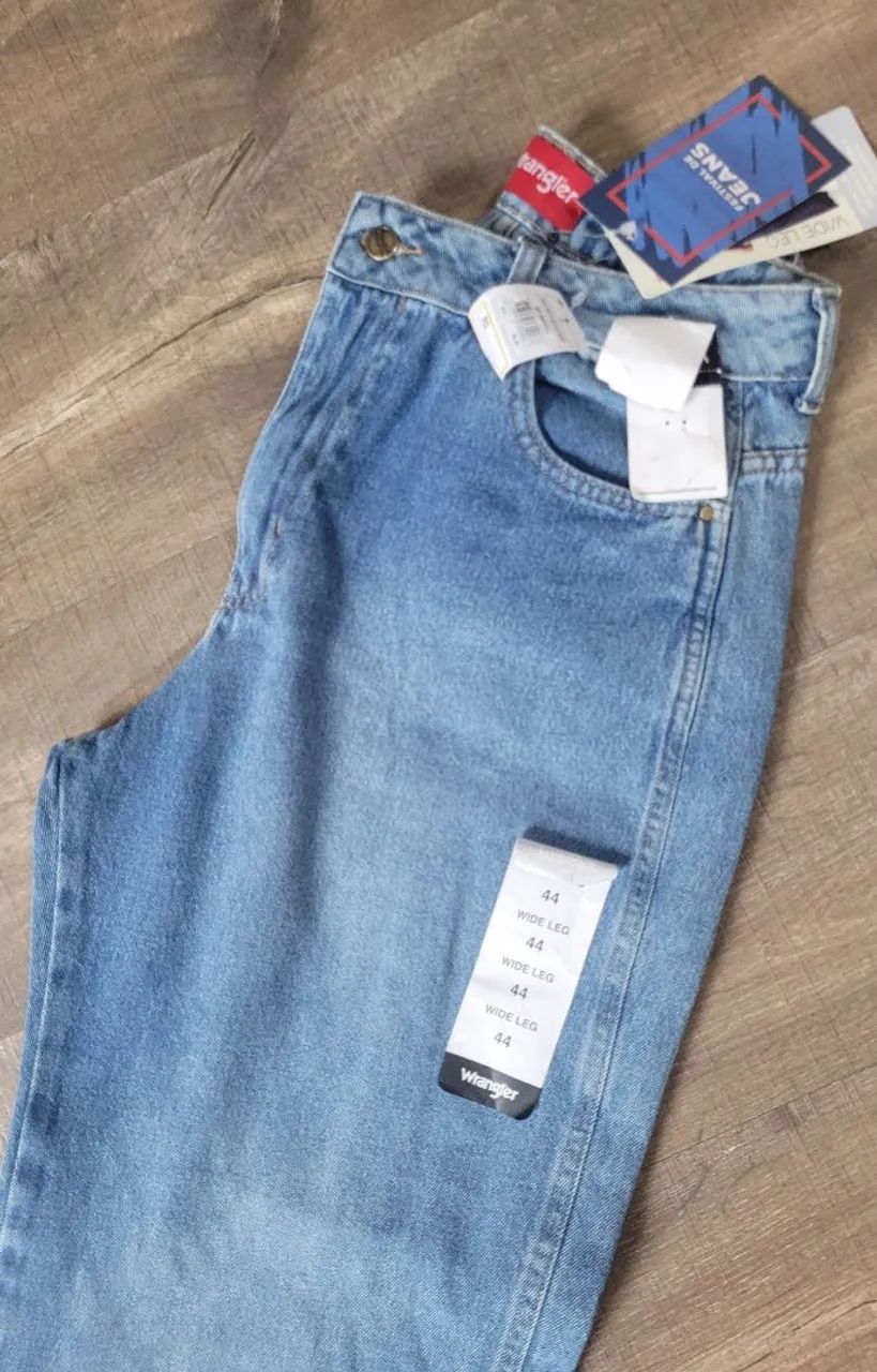Calça wide leg wrangler nova