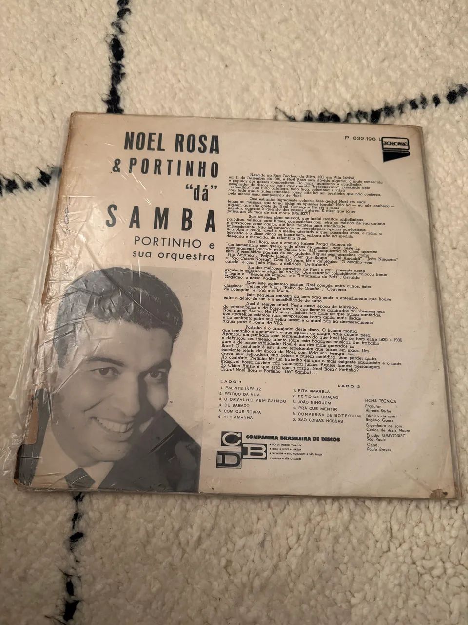 Lp Noel Rosa + Portinho e seu Conjunto - Dá samba - Foto 2