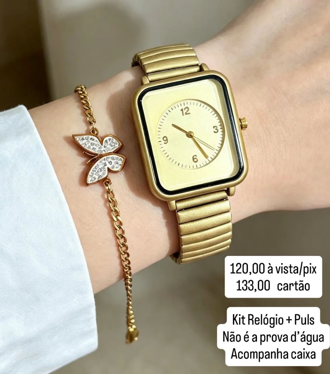 Relógio com Pulseira de Aço 
