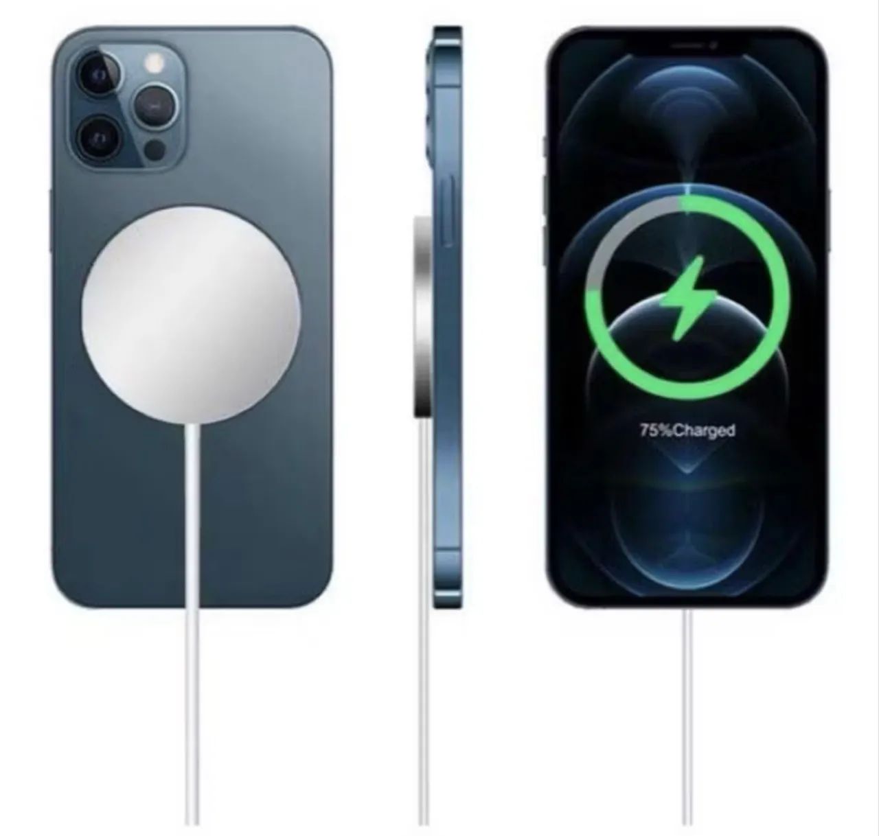 Carregador Magnético Sem Fio iPhone Magsafe 15W iPhone e Samsung  - Foto 5