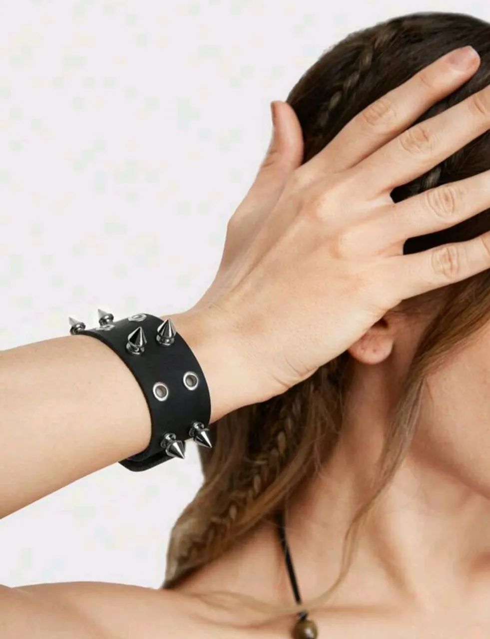 Bracelete de Spike Grunge Punk Rock ROMWE - Foto 2