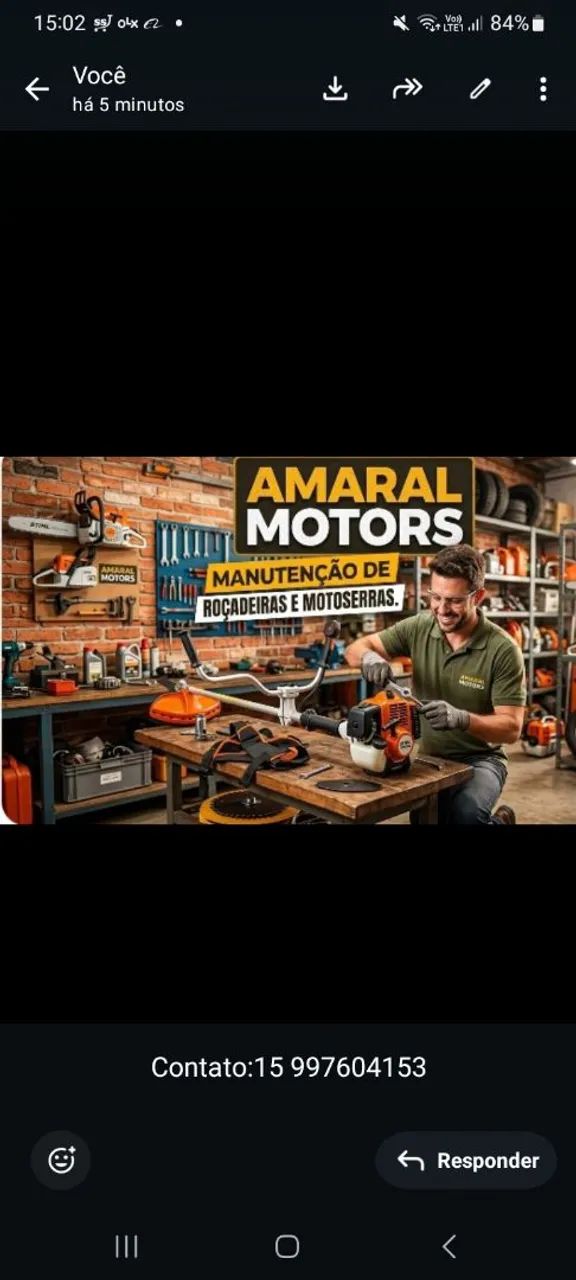 Manutenção de roçadeiras e motoserras 