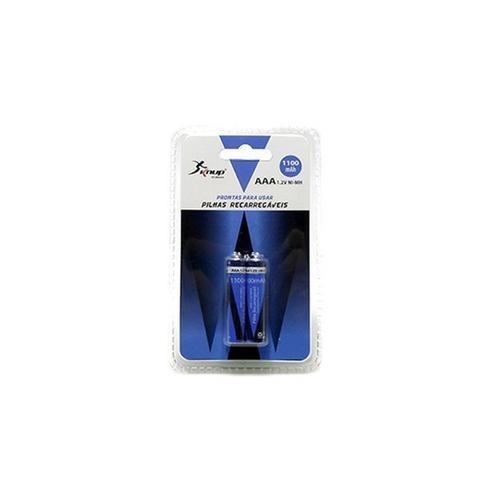 Pilha Aaa Recarregavel 1.2v 1100mah Pct C/ 2 Pilhas (kp-2800