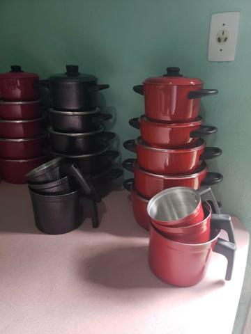 Kit de panela de alumínio e leiteiras - Foto 3