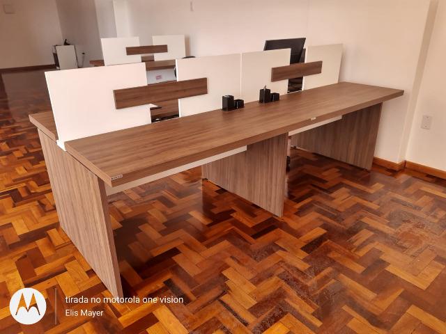 Bancada Dupla 1200x1200x745 Com Painel Divisor