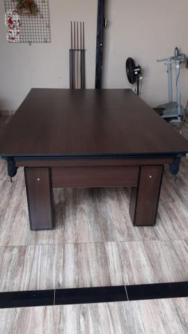 Mesa de Sinuca Tabaco 6 Pés Tecido Verde Modelo CTA6343 - Foto 6