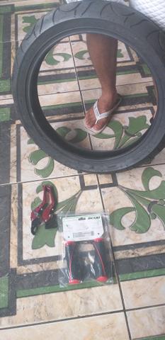 Pneu da CB 300 manete esportiva e luva 300 tudo