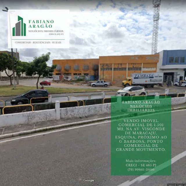 Imóvel comercial de 1.501 m2, Visconde de Maracaju, esquina, próximo ao G Barbosa.