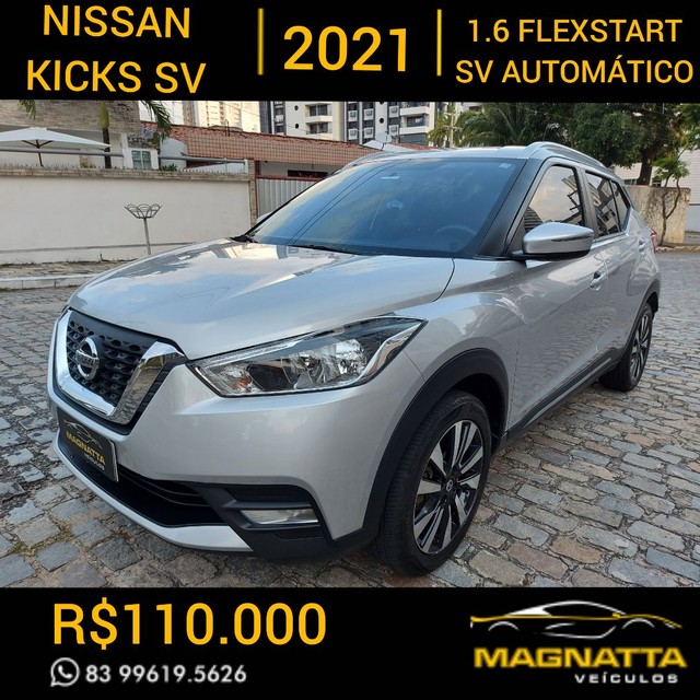 KICKS SV 2021 AUTOMÁTICO, COMPLETO DE TUDO