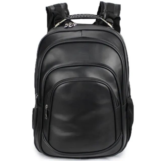 Mochila De Couro Grande Impermeável Trabalho Faculdade - Foto 4