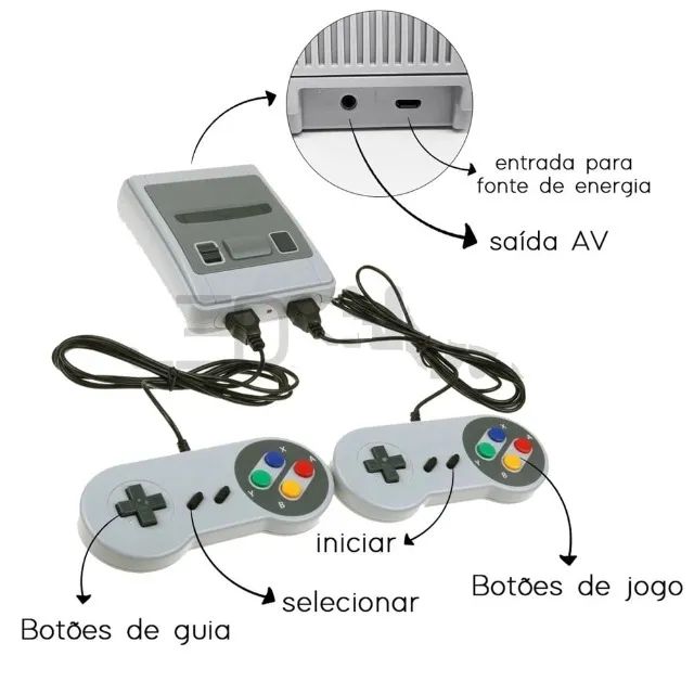 mini game retro 620 jogos dois controles facil de instalar 8 bits -  Computadores e acessórios - Taquara, Rio de Janeiro 1253119866