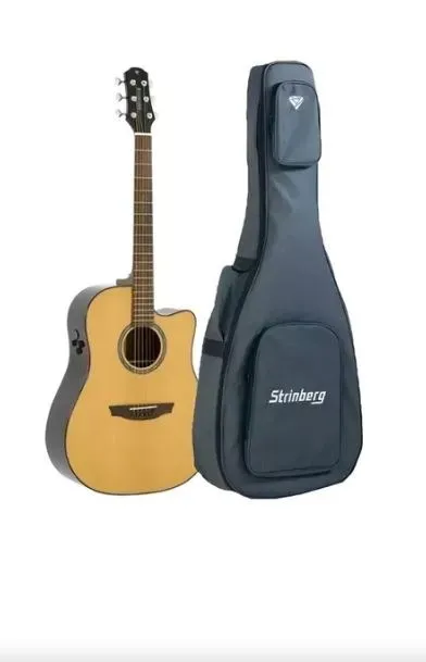 Violão Eletroacústico Strinberg Diamond Dd4sc Rt N Folk C/ Semi Case