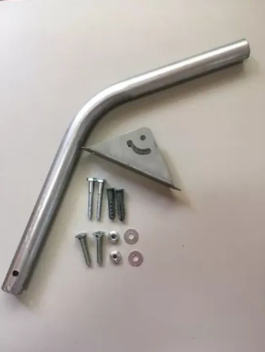 Kit Suporte Base Mastro P/ Antena Externa Uhf Vhf Universal - Foto 3