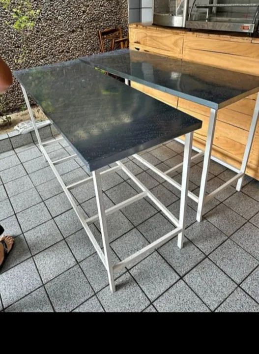 Mesa com tampo inox  - Foto 3