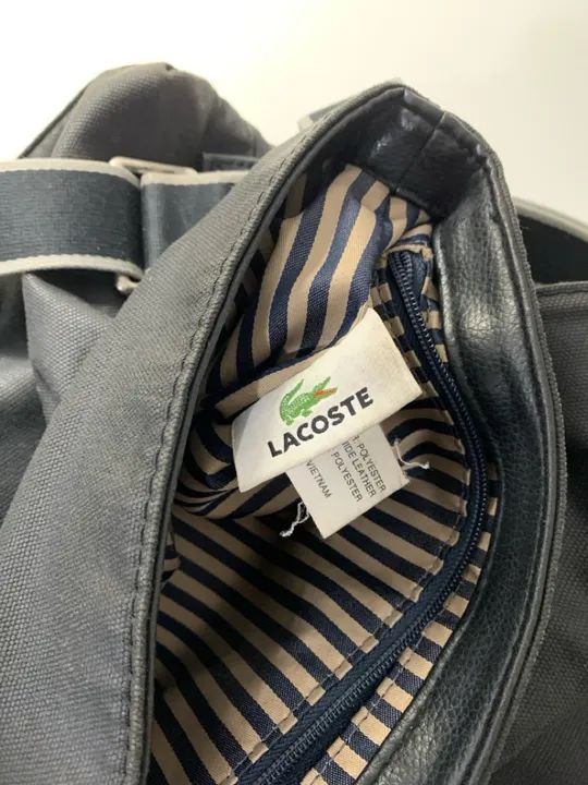 Bolsa Lacoste unissex de Ombro Preta - Foto 6