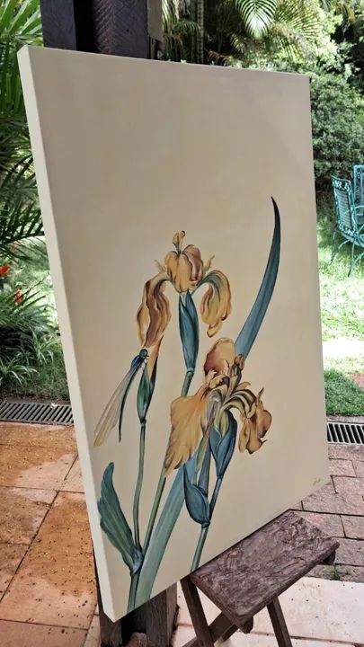 Pintura à óleo original e exclusiva - Libélula - Foto 3
