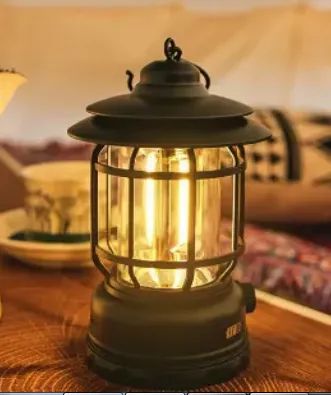 Lâmpada De Emergência Com LED Portátil Recarregável Lanterna Lampião Retrô Ajustável z784 - Foto 5
