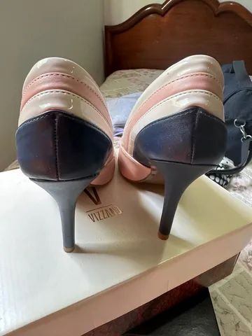 Vizzano Scarpin Rosa com Azul Marinho - Foto 3