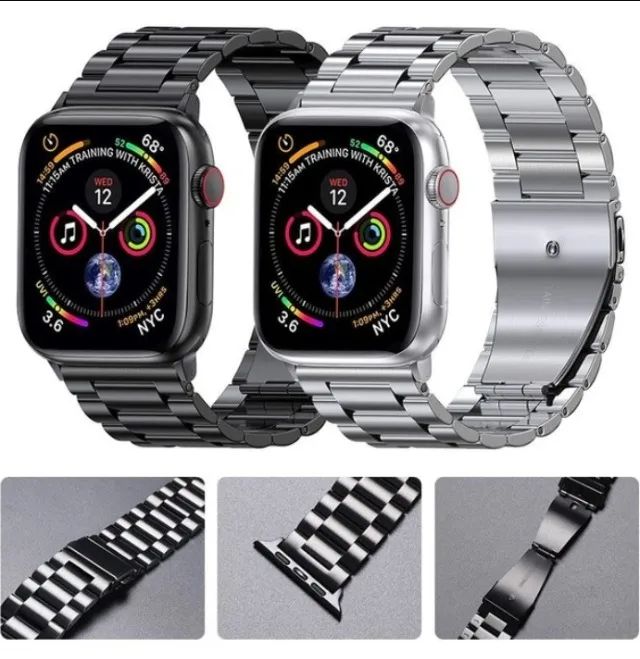 Pulseira Metálica pra AppleWatch, Iwo, 42 a 49mm
