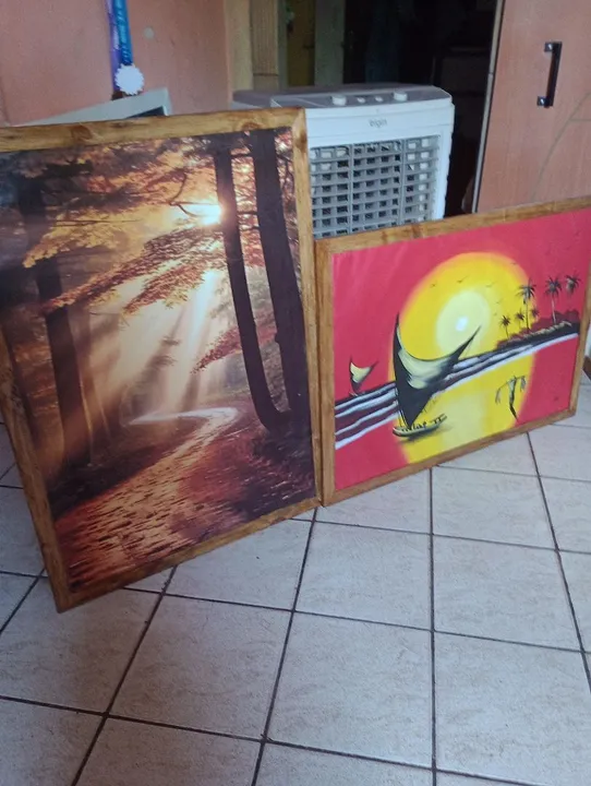 Quadros Decorativos - Paisagem e Barco