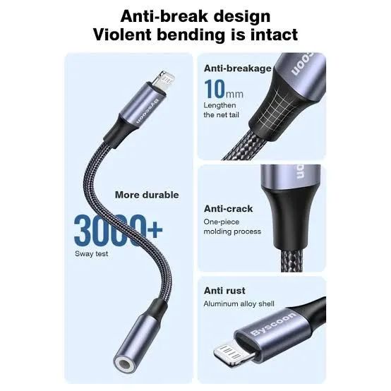 Adaptador Lightning para iPhone - Conector para Fones de Ouvido - Foto 3