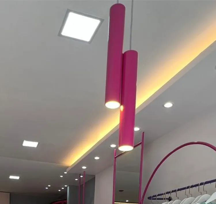 Luminárias rosa