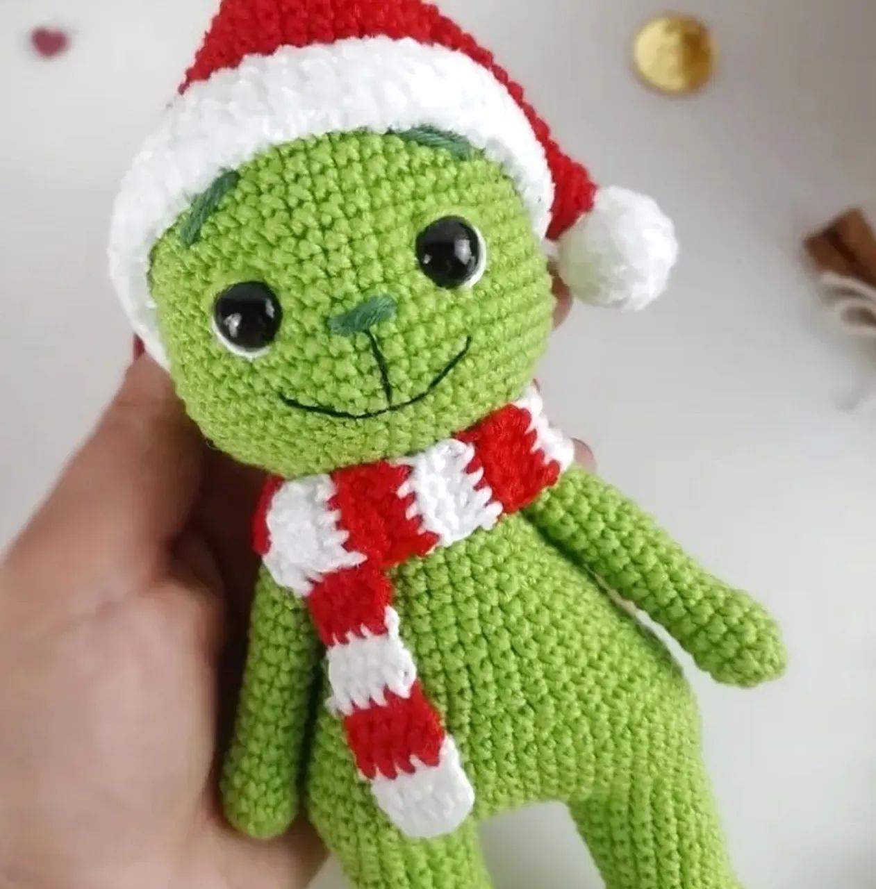 Papai Noel Grinch Rena Florinda Feito à Mão Natal Amigurumi Crochê - Foto 3