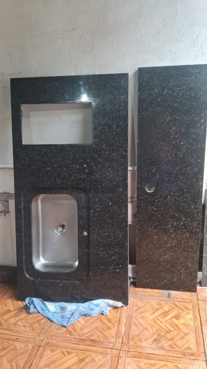 Pia de Granito com Cuba Inox