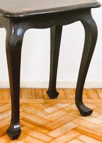 Mesa apoio estilo chipandelle Madeira Tampo retangular Saia Pernas entalhadas e curvas *  - Foto 3