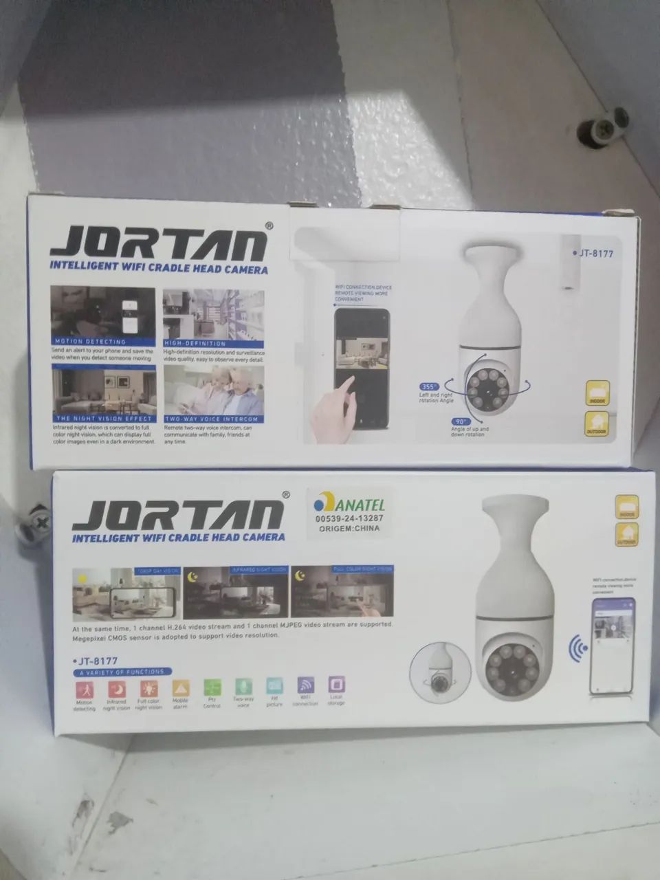 Câmera de Segurança Wifi JORTAN - 1080p - 355° Rotação