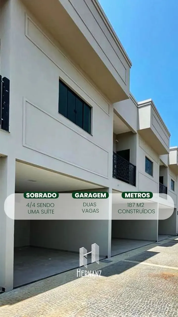 Sobrado Novo 04 Quartos sendo 01 Suíte - Plano Diretor Sul