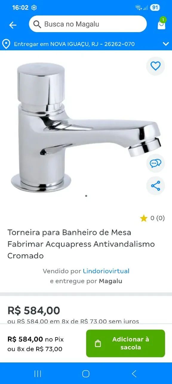 Torneira para Banheiro de Mesa Fabrimar Acquapress Antivandalismo - Foto 6