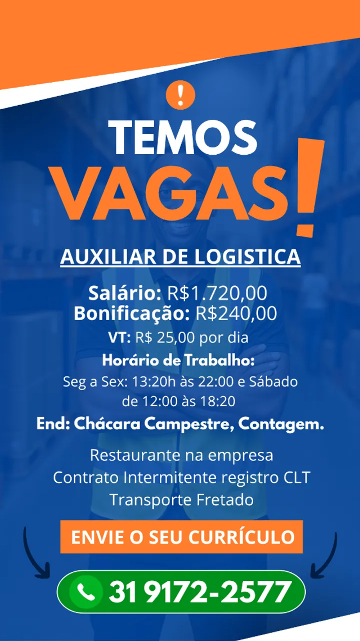 Vaga Auxiliar de Logística