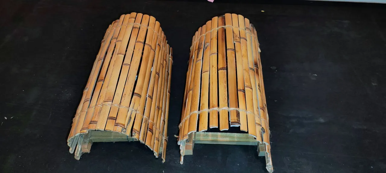 2 Arandelas de Bambu Artesanais - Decoração e Iluminação