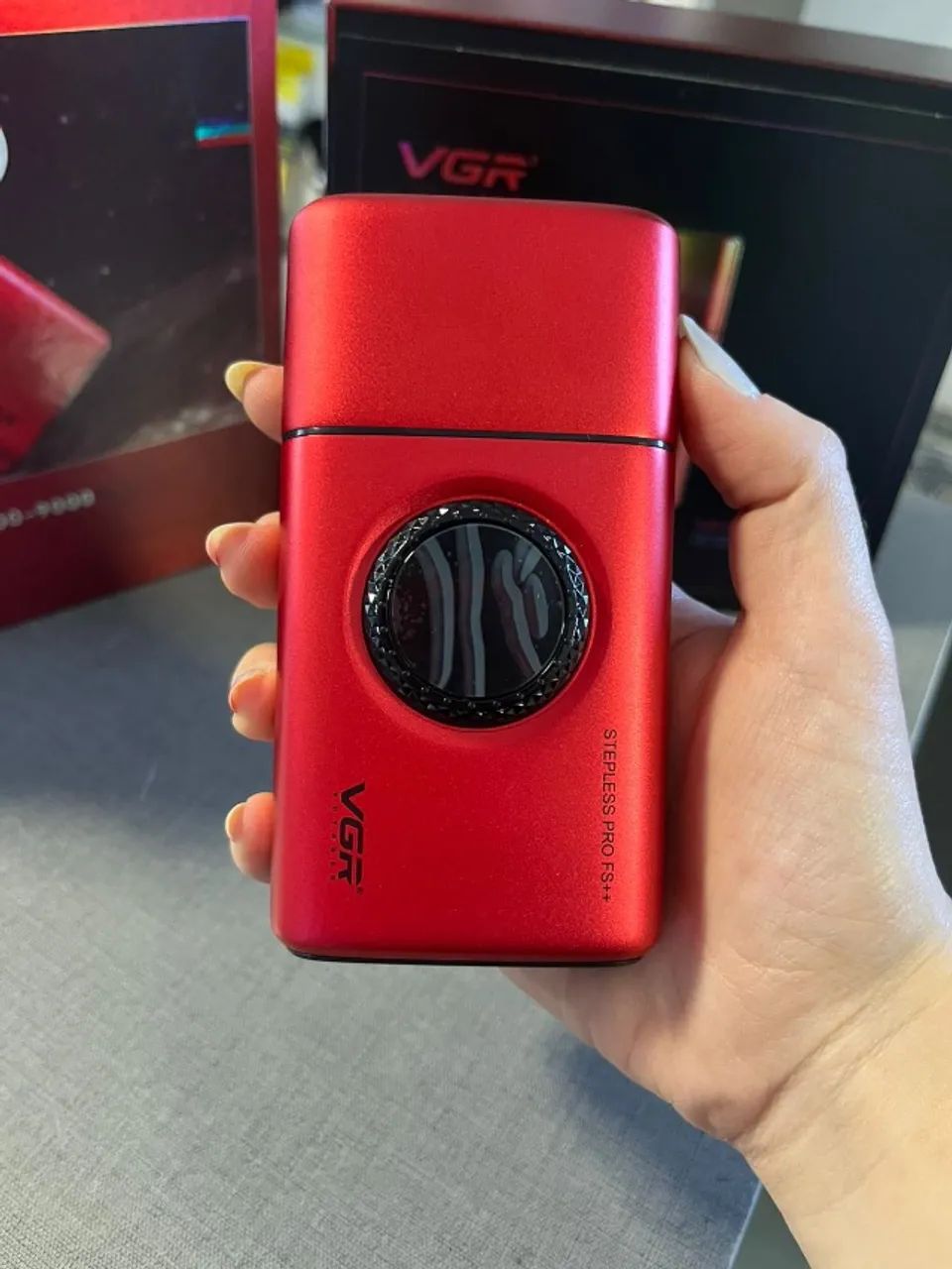 Maquina Shaver VGR V377 Vermelha - Foto 4