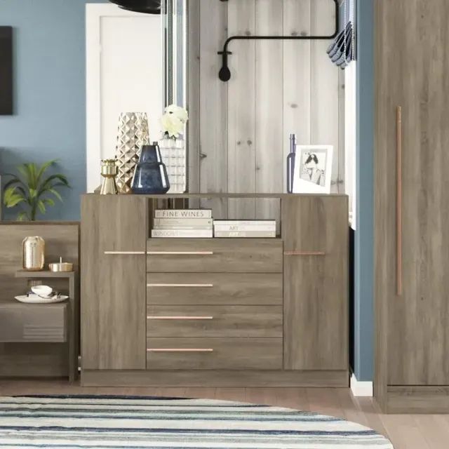 Cômoda 4 gavetas 2 portas - Foto 3