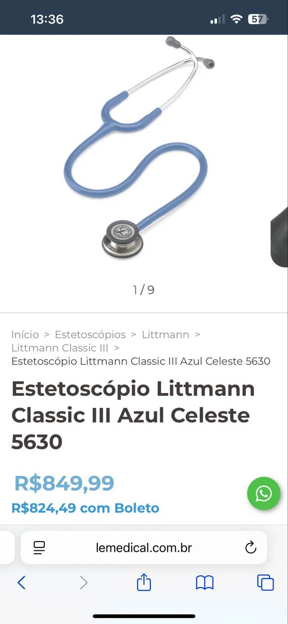 Estetoscópio Littmann Classic III - Foto 2