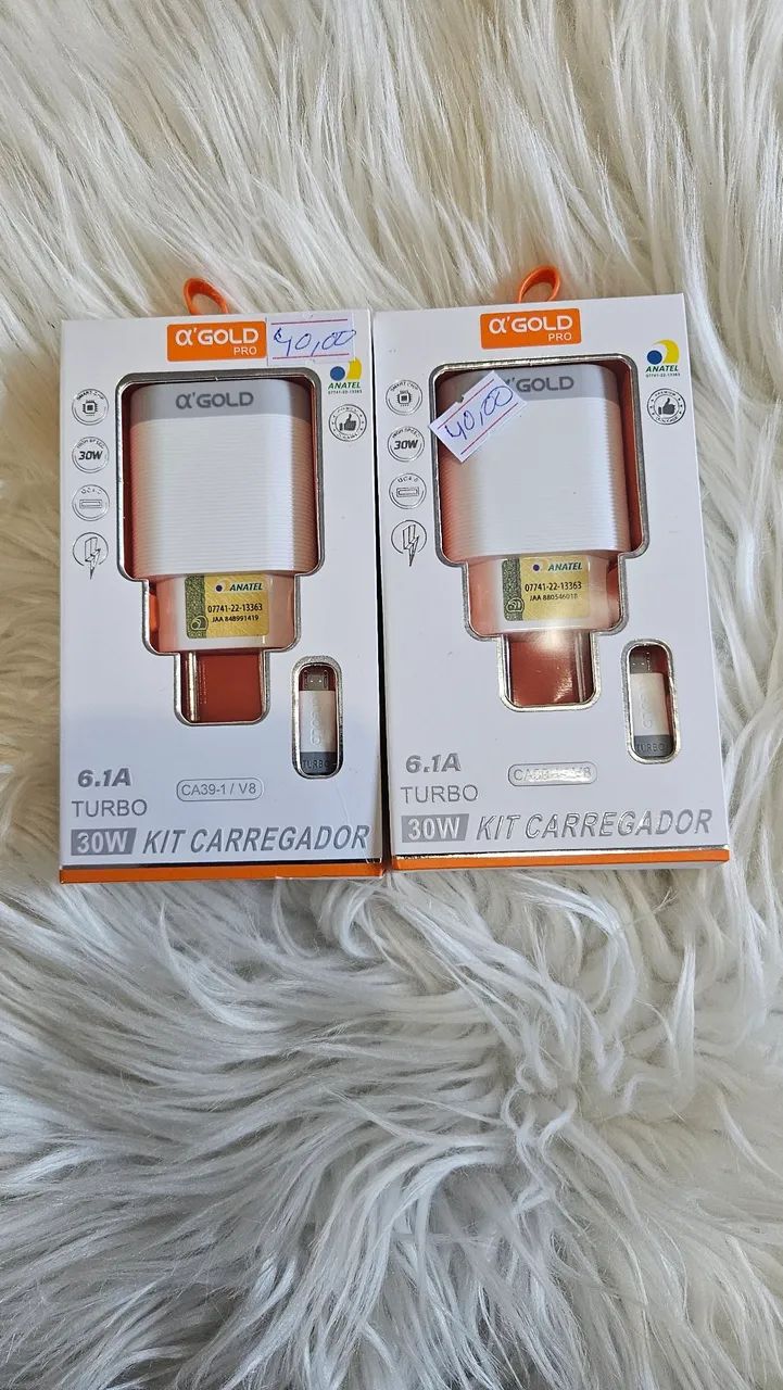 Carregador 30W Turbo Kit Alpha Gold Pro