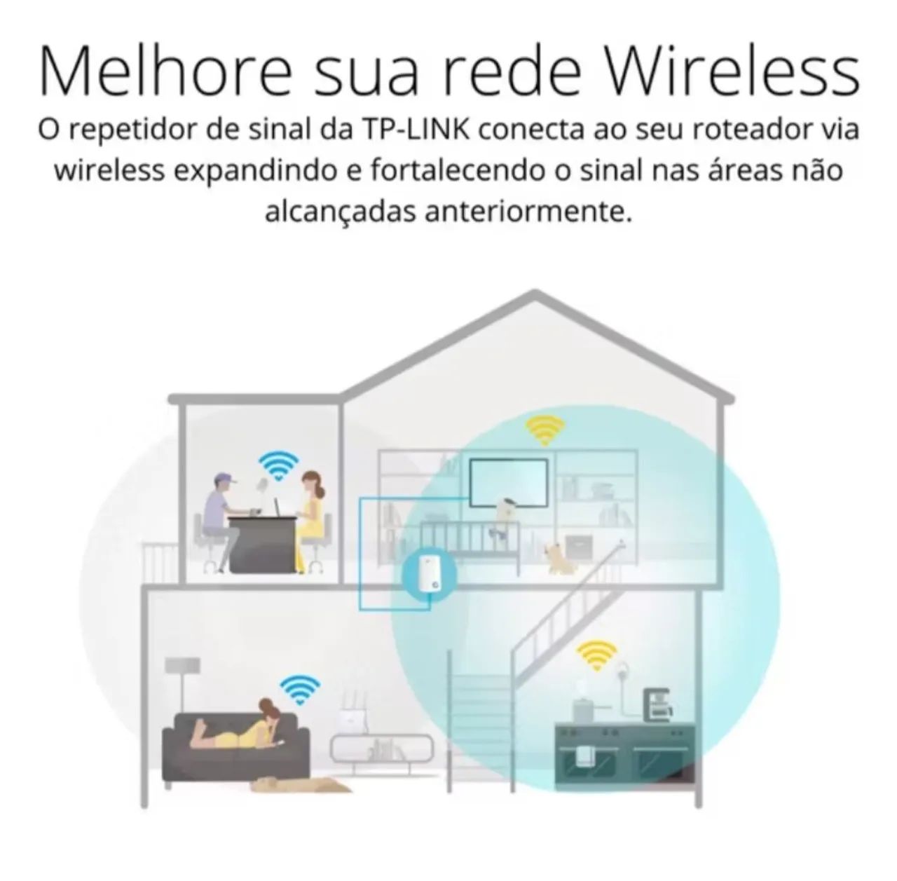 Repetidor Expansor TP-Link Wi-Fi Network 300Mbps - TL-WA850RE - Foto 4