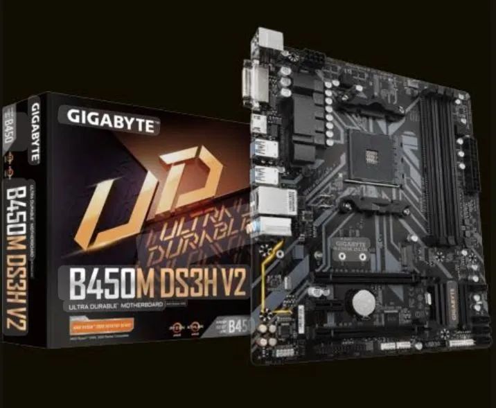 Placa mãe Gigabyte B450m DS3H V2 - Placa extremamente conservada