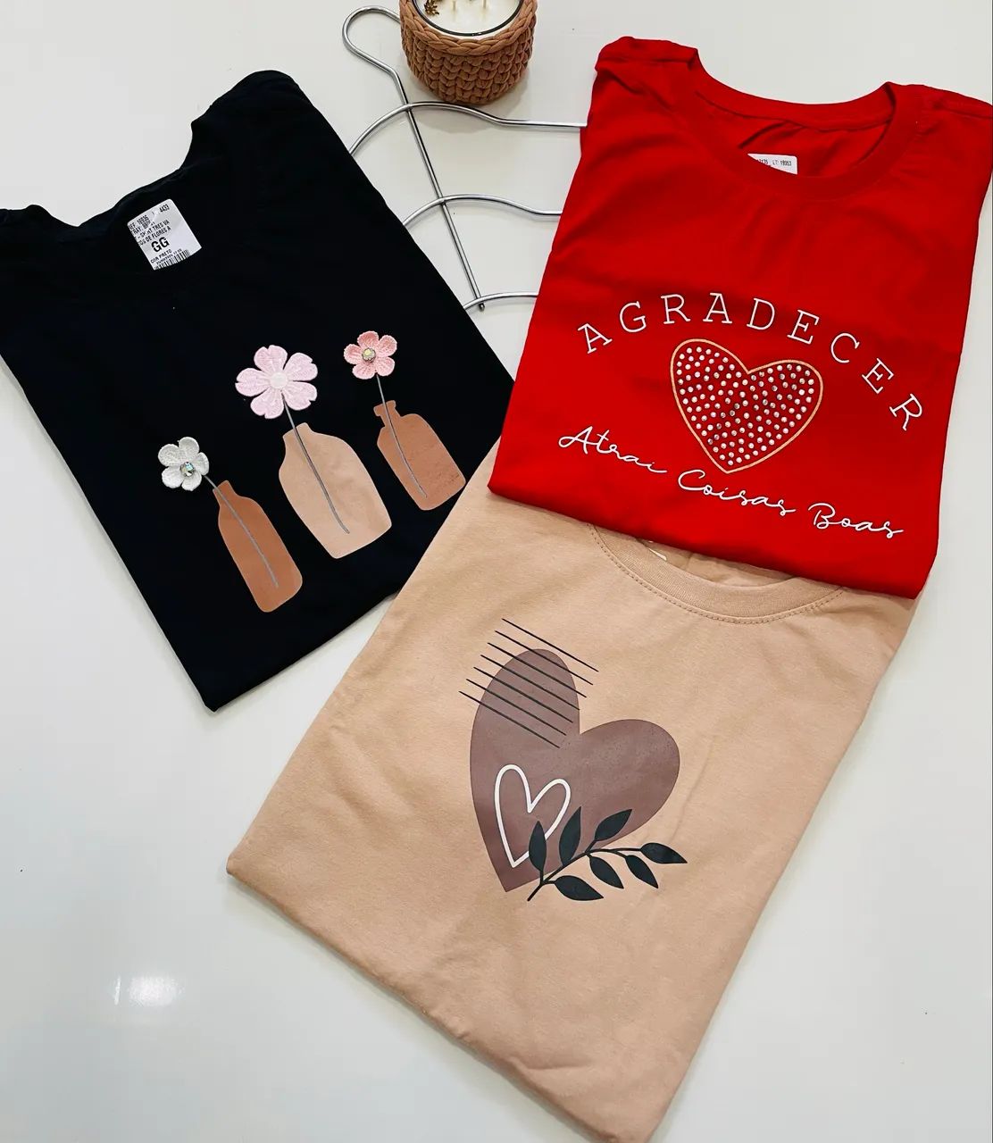 T-shirt feminina 100% algodão  - Foto 2
