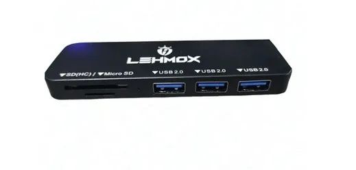 HUB USB 2.0 5 portas leitor cartao LEY-1838  - Foto 2