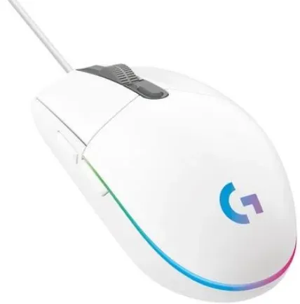 mouse gamer logitech g203 lightsync rgb efeito de ondas de cores 6 botões