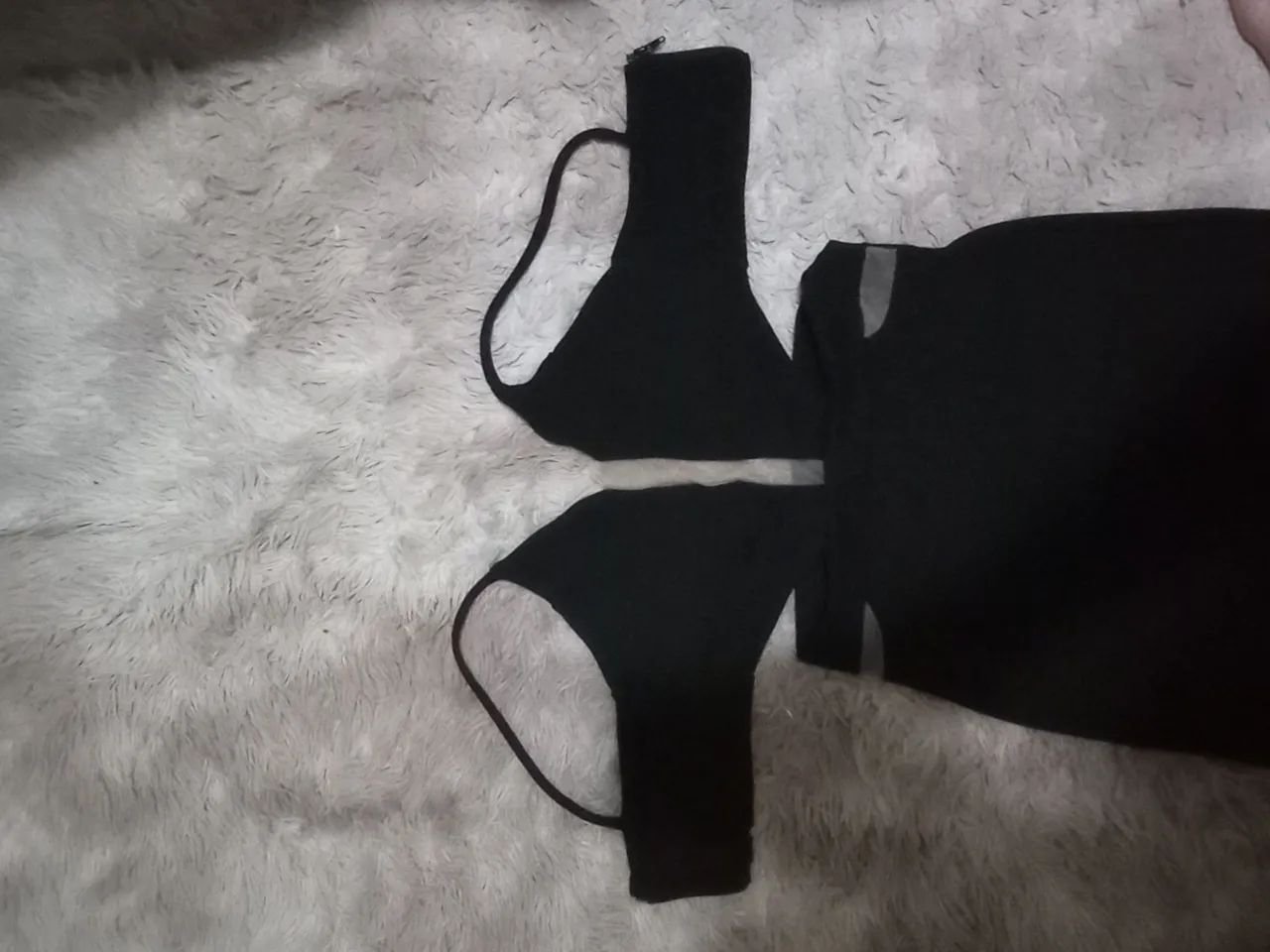Macacão de malha Preto e transparência  - Foto 3
