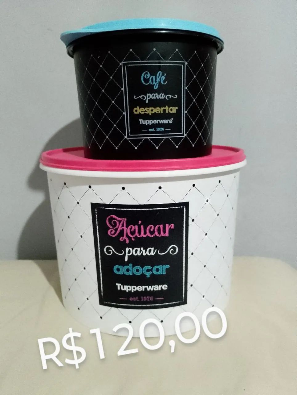 Jogo de potes para café e açúcar Tupperware