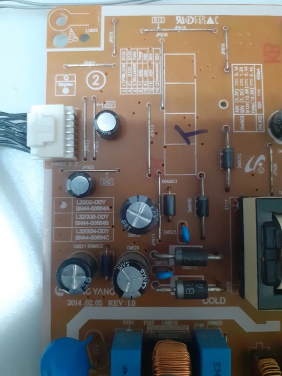 Placa fonte TV Samsung UN32FH4205 - Foto 3