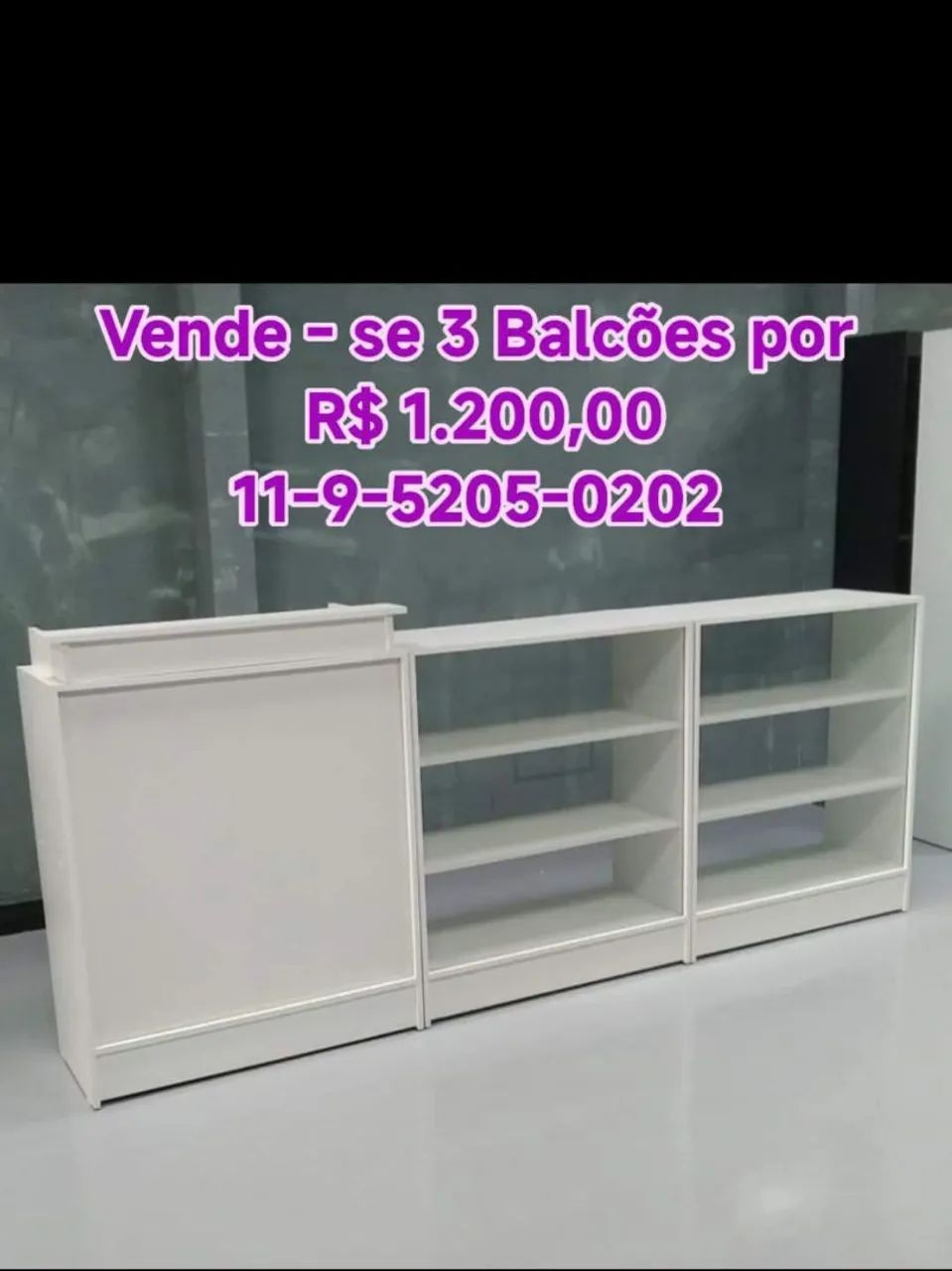 Balcão Caixa +2  Balcão de vitrine de atendimento em MDF  - Foto 5