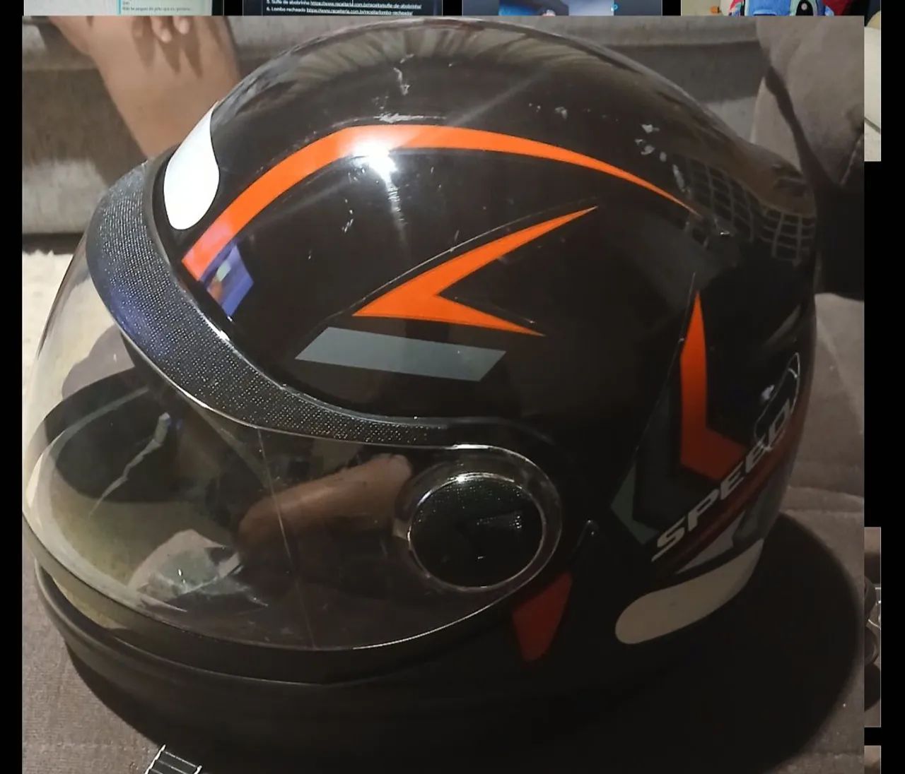 Capacete Moto Speed Preto AUTOMÁTICO  - Foto 4