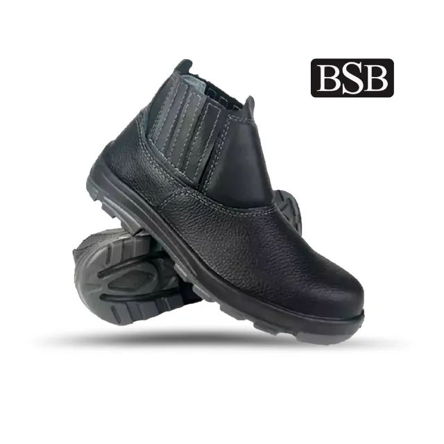 Botas De Couro Com Elástico Bsb U-Safe