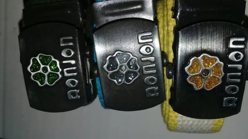 lote com mais de 250 cinto Feminino Lona Fivela tudo por 50 reais - Foto 2